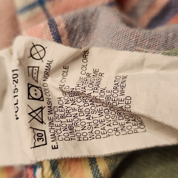 Levi's vintage blouse XS rainbow plaid cowgirl cut pockets snap buttons western - Picture 11 of 11